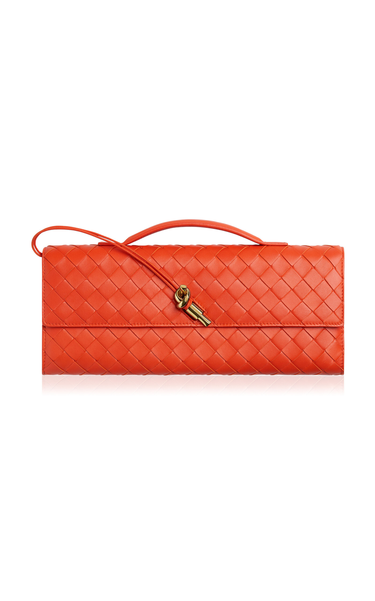 Bottega Veneta Andiamo Intrecciato Leather Clutch - Moda Operandi | Moda Operandi (Global)