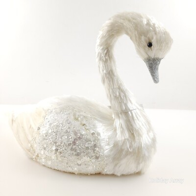 Martha Stewart Metallic Tabletop Swan Figure in White  | eBay | eBay US