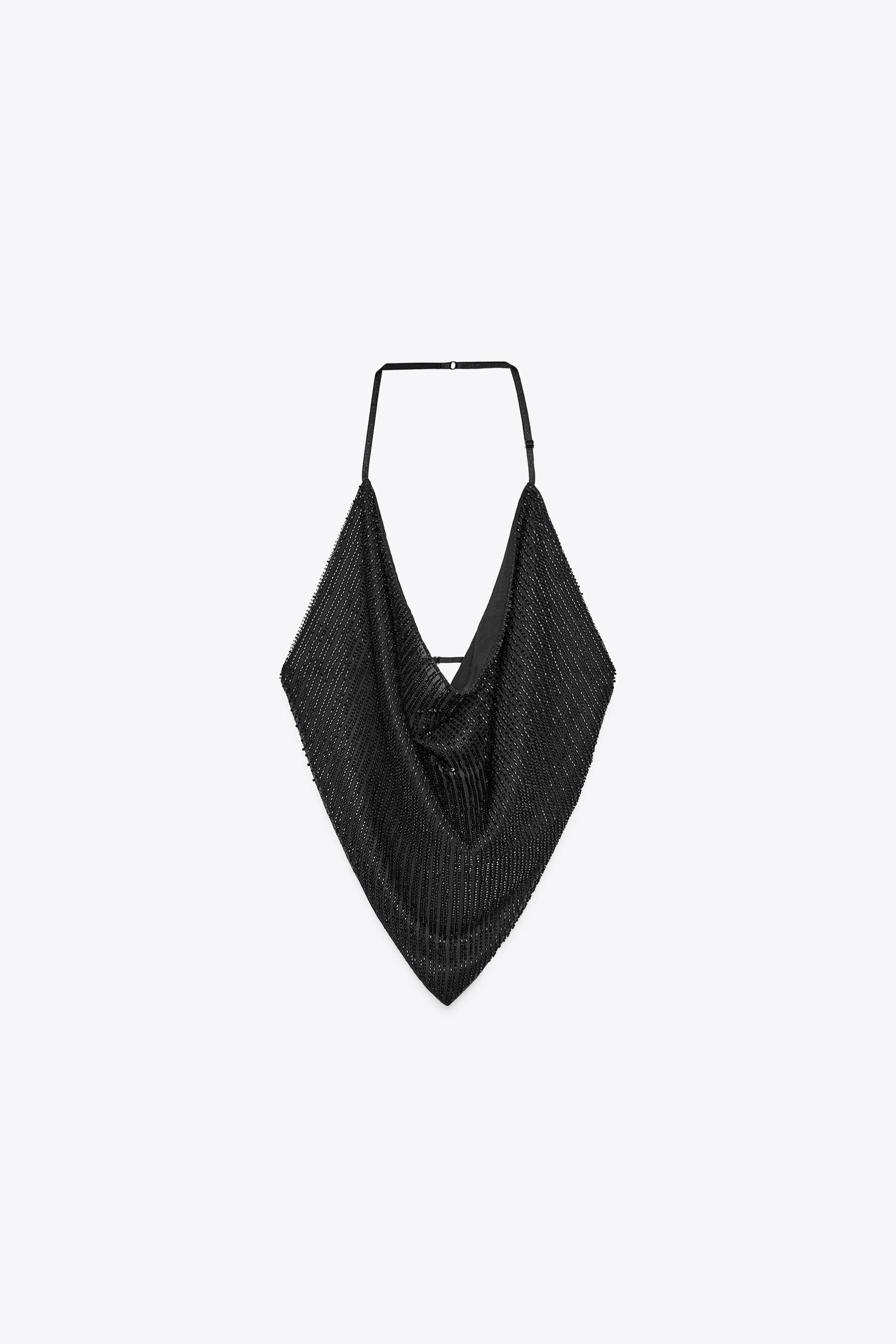 BEADED DRAPED TOP | Zara US