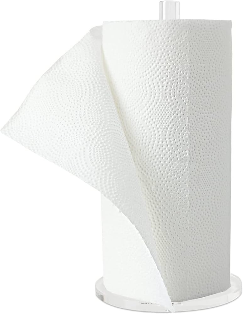 WORHE Paper Towel Holder Countertop Clear Acrylic 5.9" Diameter Thickening Sturdy Base,for Kitche... | Amazon (US)