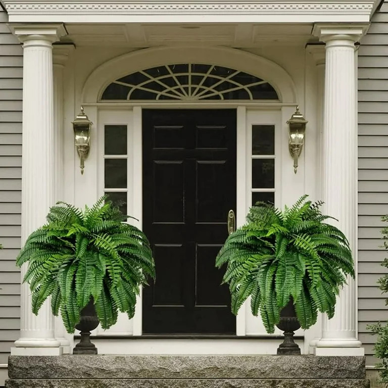 Qeswwen2024 23” Artificial Plastic Boston Fern Plant (2 Count) | Walmart (US)