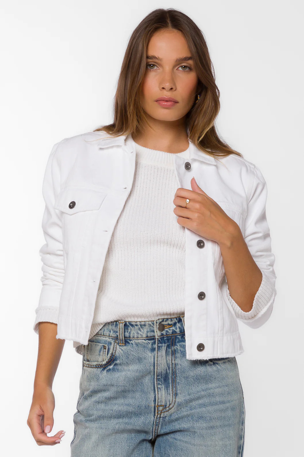 Larue Optic White Jacket | Velvet Heart Clothing