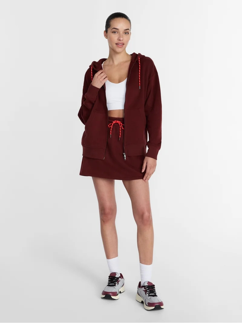 Athletic Works Women's and Women's Plus Full Zip Fleece Hoodie, Sizes XS-4X | Walmart (US)