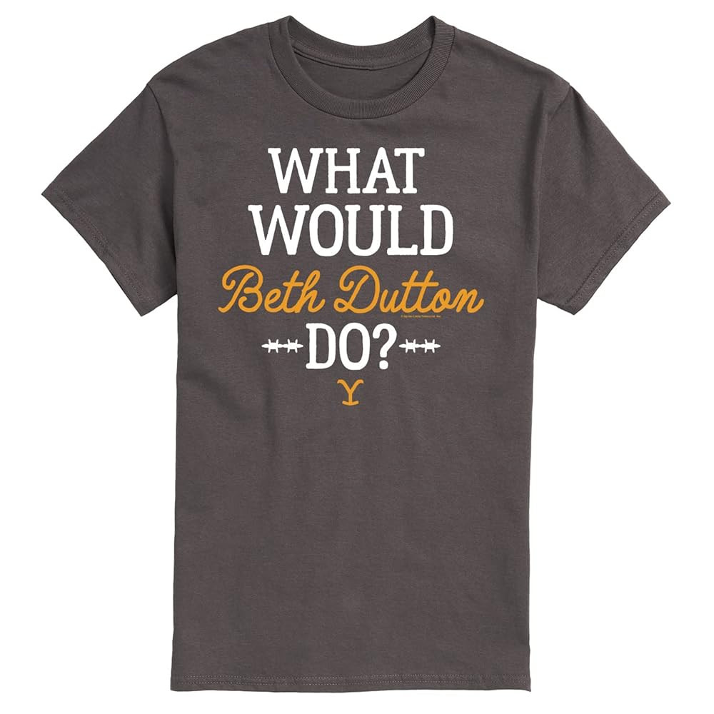 HYBRID APPAREL - Yellowstone - What Would Beth Dutton Do - Men's Short Sleeve Graphic T-Shirt | Amazon (US)