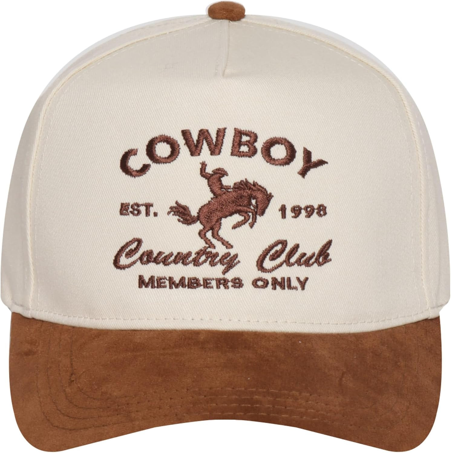 Western Cowboy Embroidered 5 Panel Cotton Two Tone Trucker Hat-Retro Southwest Style Snapback Cap for Men and Women. | Amazon (US)