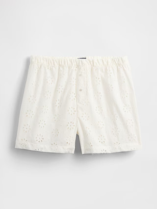 Eyelet Poplin PJ Boxer Shorts | Gap (US)