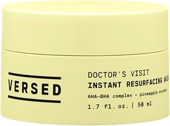 Versed Doctor's Visit Skin Resurfacing Face Mask - Glycolic Acid + Lactic Acid Face Exfoliant for... | Amazon (US)