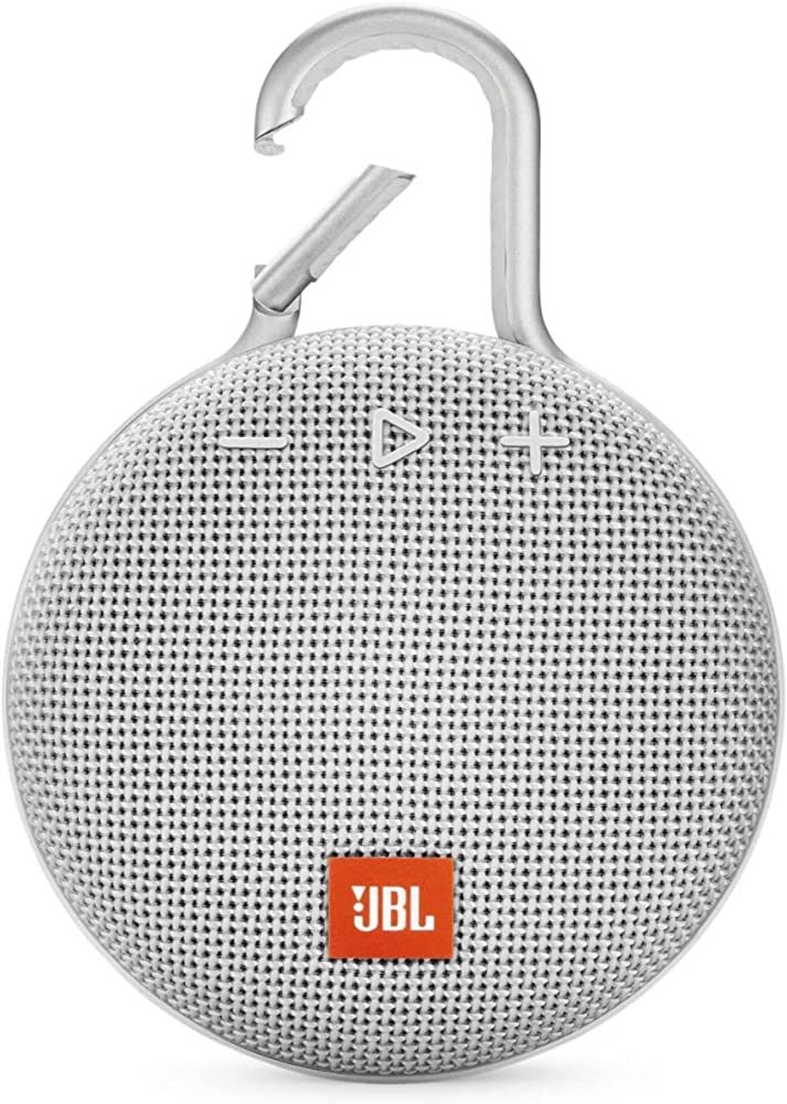 JBL Clip 3, Steel White - Waterproof, Durable & Portable Bluetooth Speaker - Up to 10 Hours of Pl... | Amazon (US)