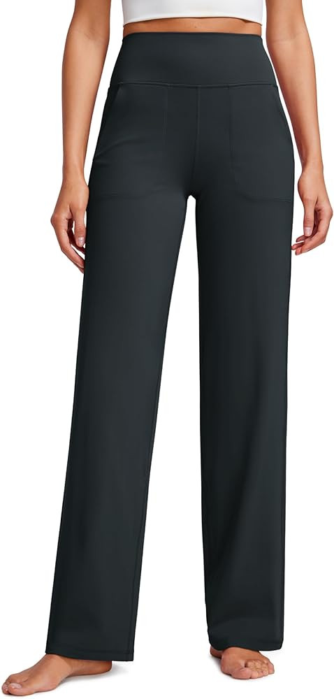 CRZ YOGA Womens Butterluxe High Waist Wide Leg Pants with Pockets 31" - Buttery Soft Comfy Casual... | Amazon (US)