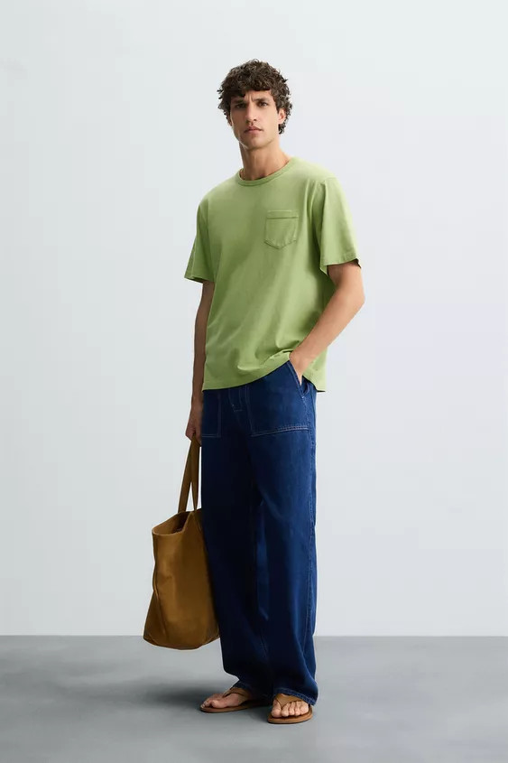 WASHED POCKET T-SHIRT | Zara US