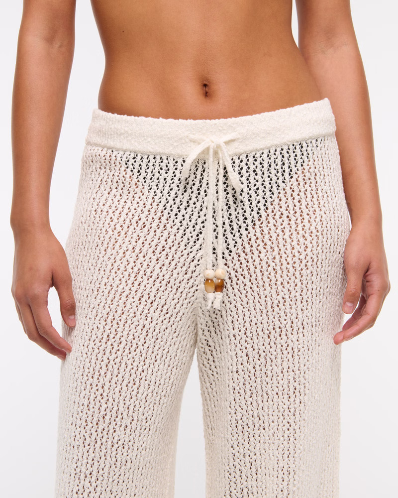 Mid Rise Crochet-Style Coverup Pant | Abercrombie & Fitch (US)
