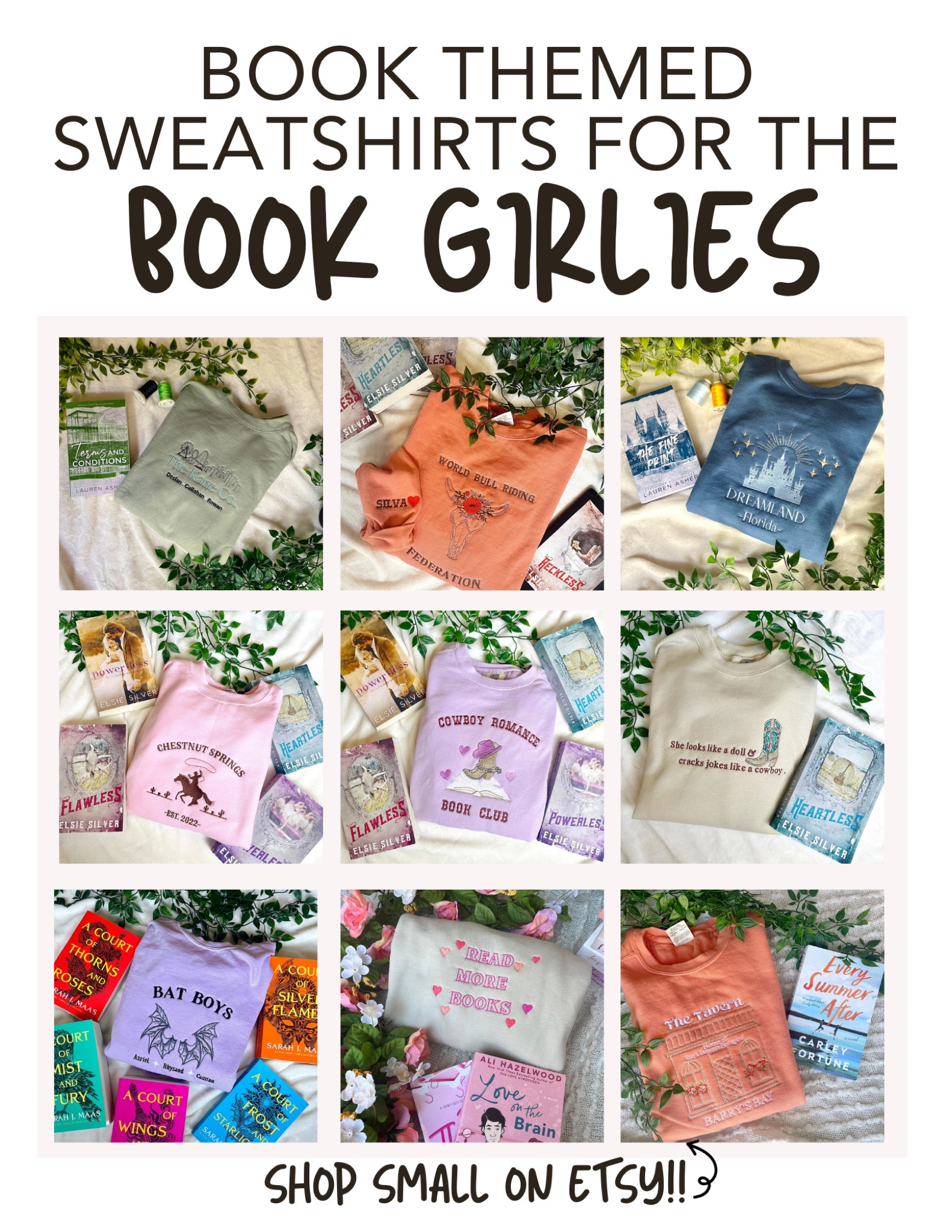 Specific book themed sweatshirts for all your favorite books! 😍🥹 

#LTKGiftGuide #LTKfindsunder50 #LTKHoliday