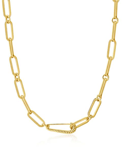 The Francois Safety Pin Necklace- Gold (Ships Early October) | LUV AJ