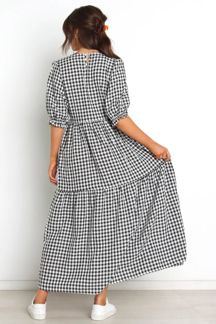 Vontae Dress - Black Gingham | Petal & Pup (US)