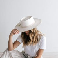 Bre Pork Pie Straw Hat - Ivory | Gigi Pip