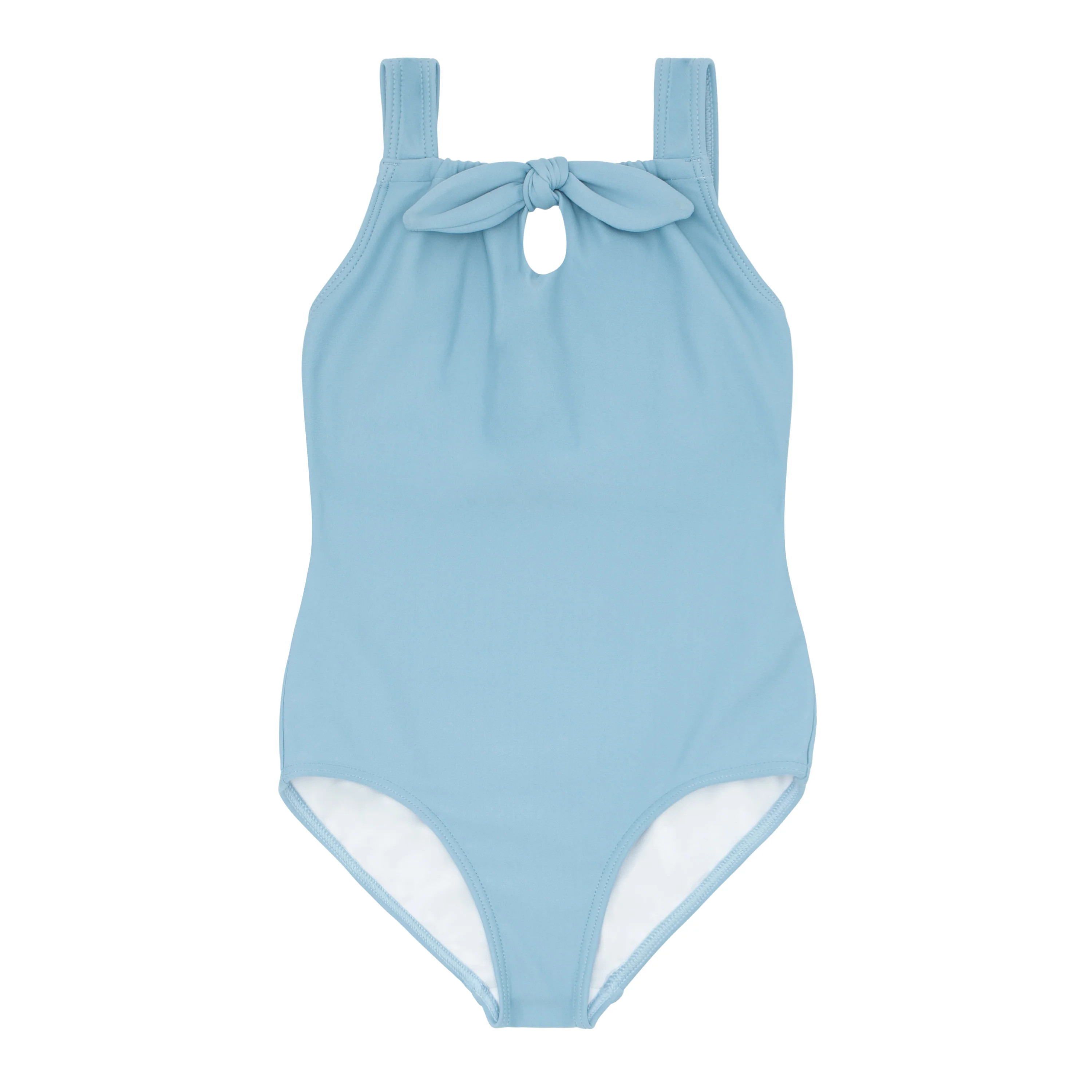 girls freshwater blue gathered one piece | minnow