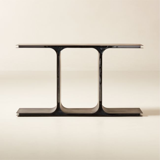 Ipsilon 53" Black Metal Console Table | CB2