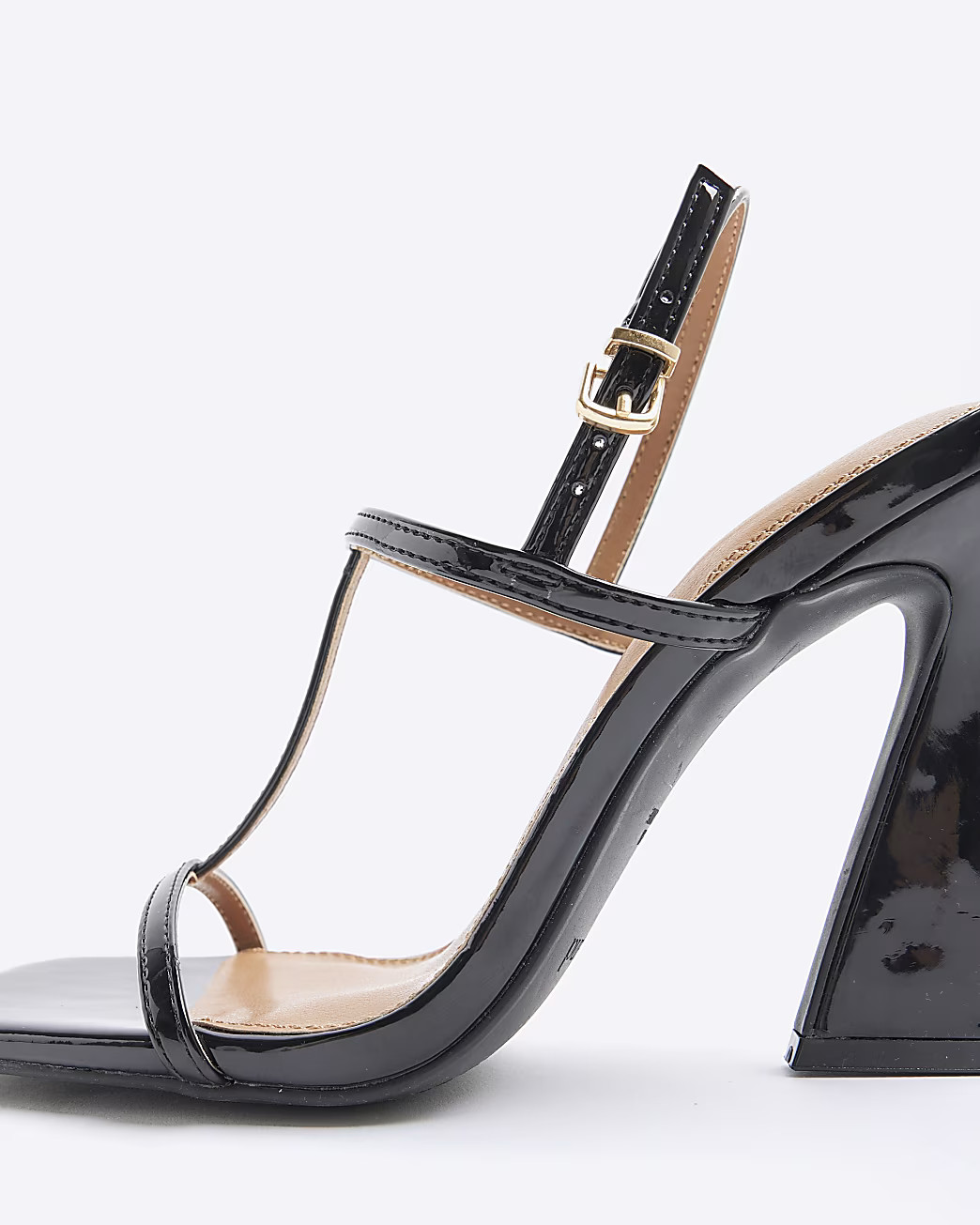 Black T-Bar Heel Sandals | River Island UK & IE