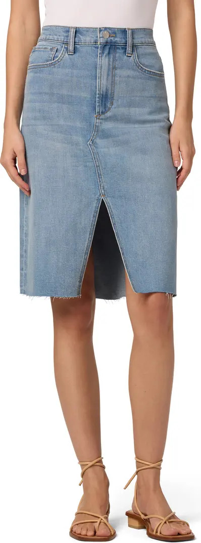 High Waist Denim Midi Skirt | Nordstrom Rack