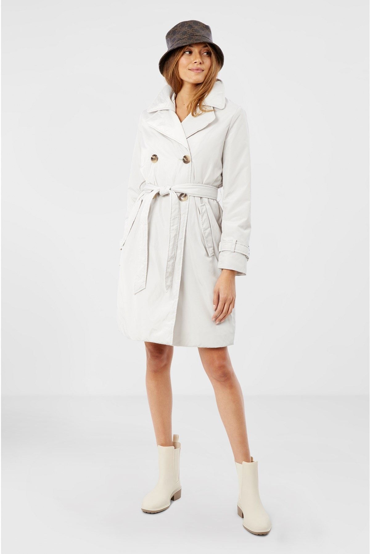Double Breasted Padded Trench Coat | Sam Edelman