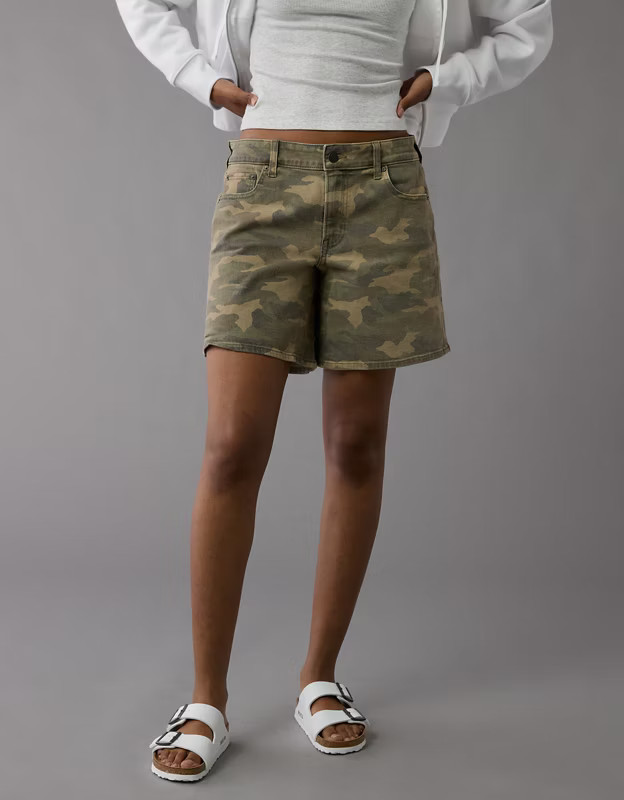 AE Stretch 8" Low-Rise Camo Baggy Short | American Eagle Outfitters (US & CA)