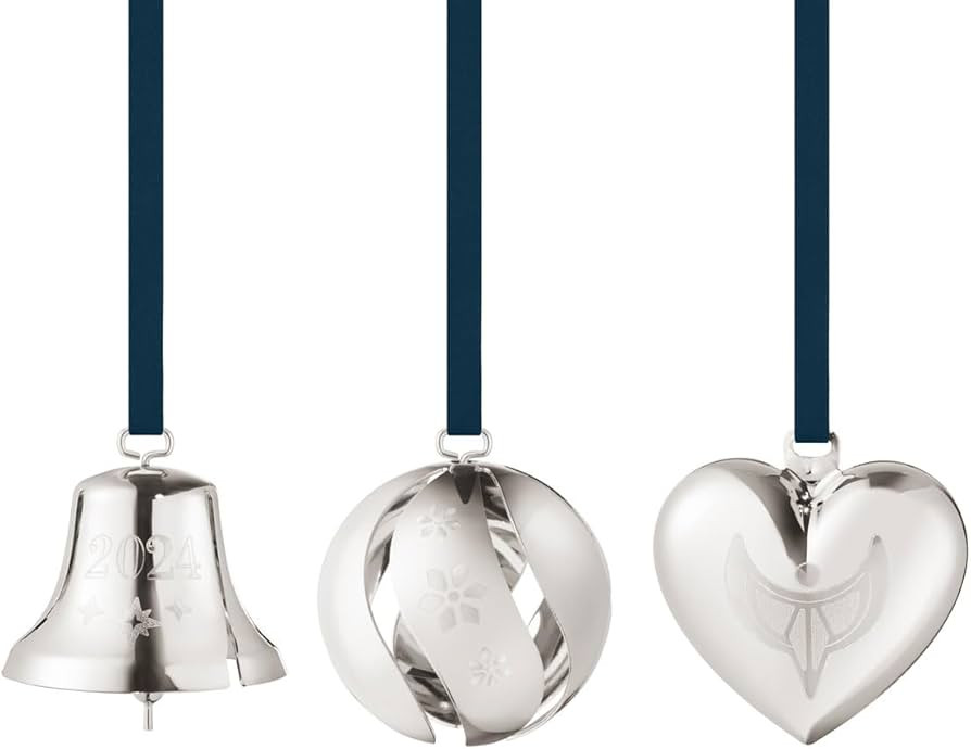 Georg Jensen 2024 Ornament Set, 3Pcs, Plated in Palladium - 10020409 | Amazon (US)