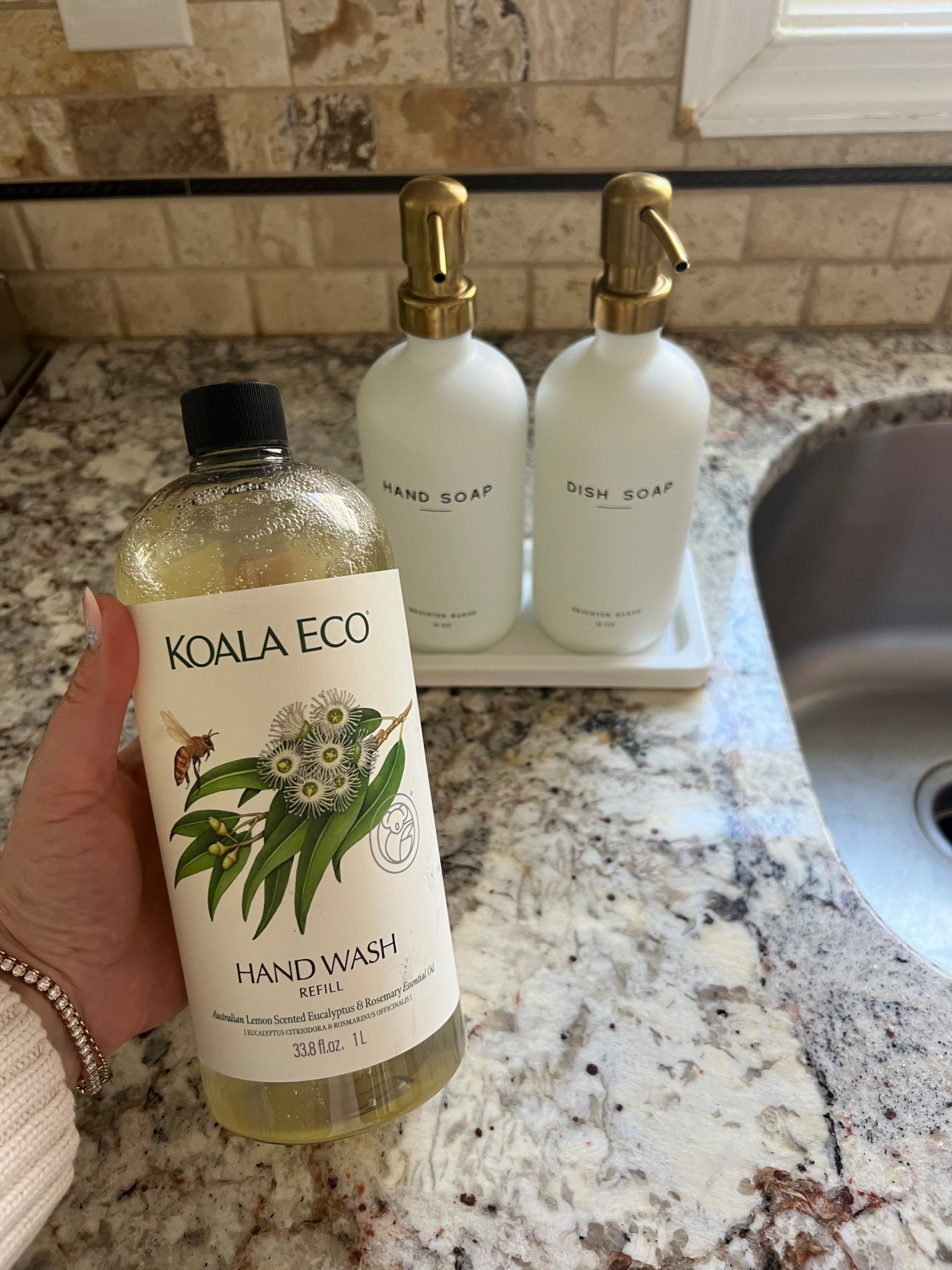 Looks like Anthro but it’s all Amazon! This soap smells like a million bucks too. 

#LTKHome #LTKmomlife