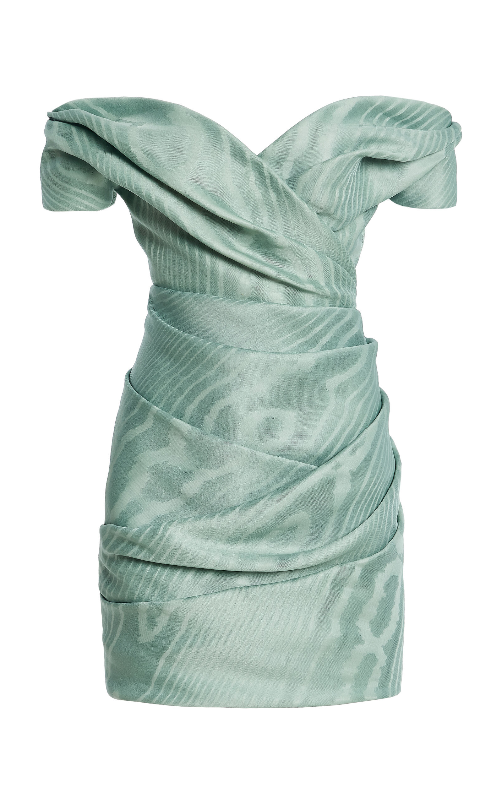 Off-The-Shoulder Moire Silk Gazar Cocktail Dress | Moda Operandi (Global)