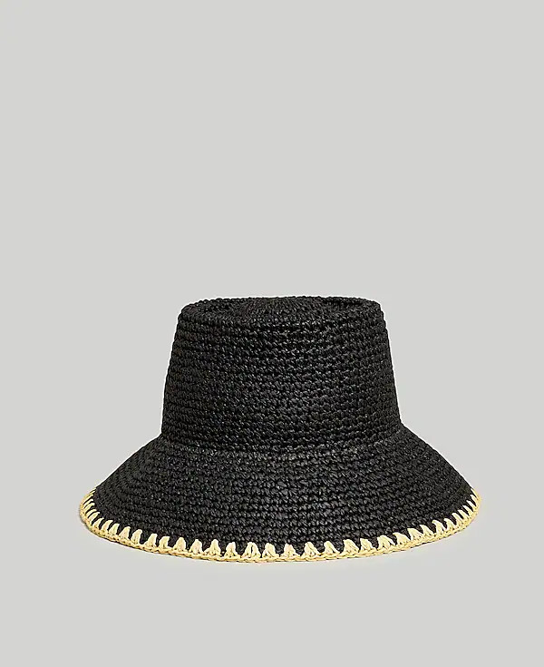 Whipstitched Straw Bucket Hat | Madewell | Madewell