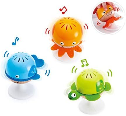 Hape Put-Stay Rattle Set | Three Sea Animal Suction Rattle Toys, Baby Educational Toy Set, Multi,... | Amazon (US)
