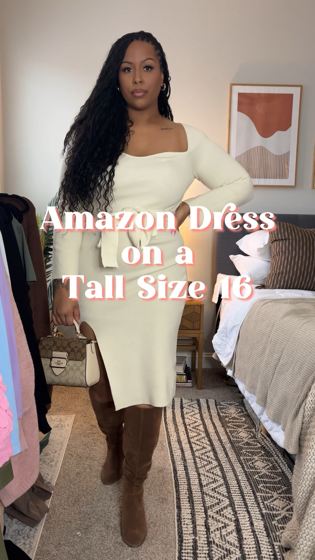Amazon Dress in a Tall Size 16. This is my second time trying this sweater dress from Amazon. I’m wearing a XL. I have on the Spanx power shorts in a 2X. 

Tall women fashion
Tall girl friendly fashion
Tall women
6’0

#LTKplussize #LTKstyletip 

#LTKVideo