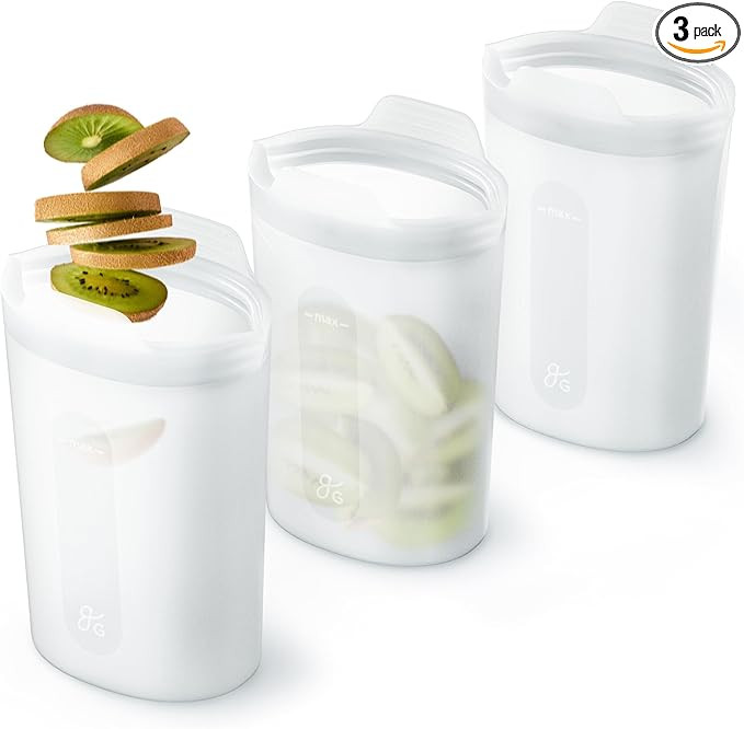 Greater Goods Reusable Silicone Containers for Food Storage, Freezer, Microwave, and Oven Safe, C... | Amazon (US)