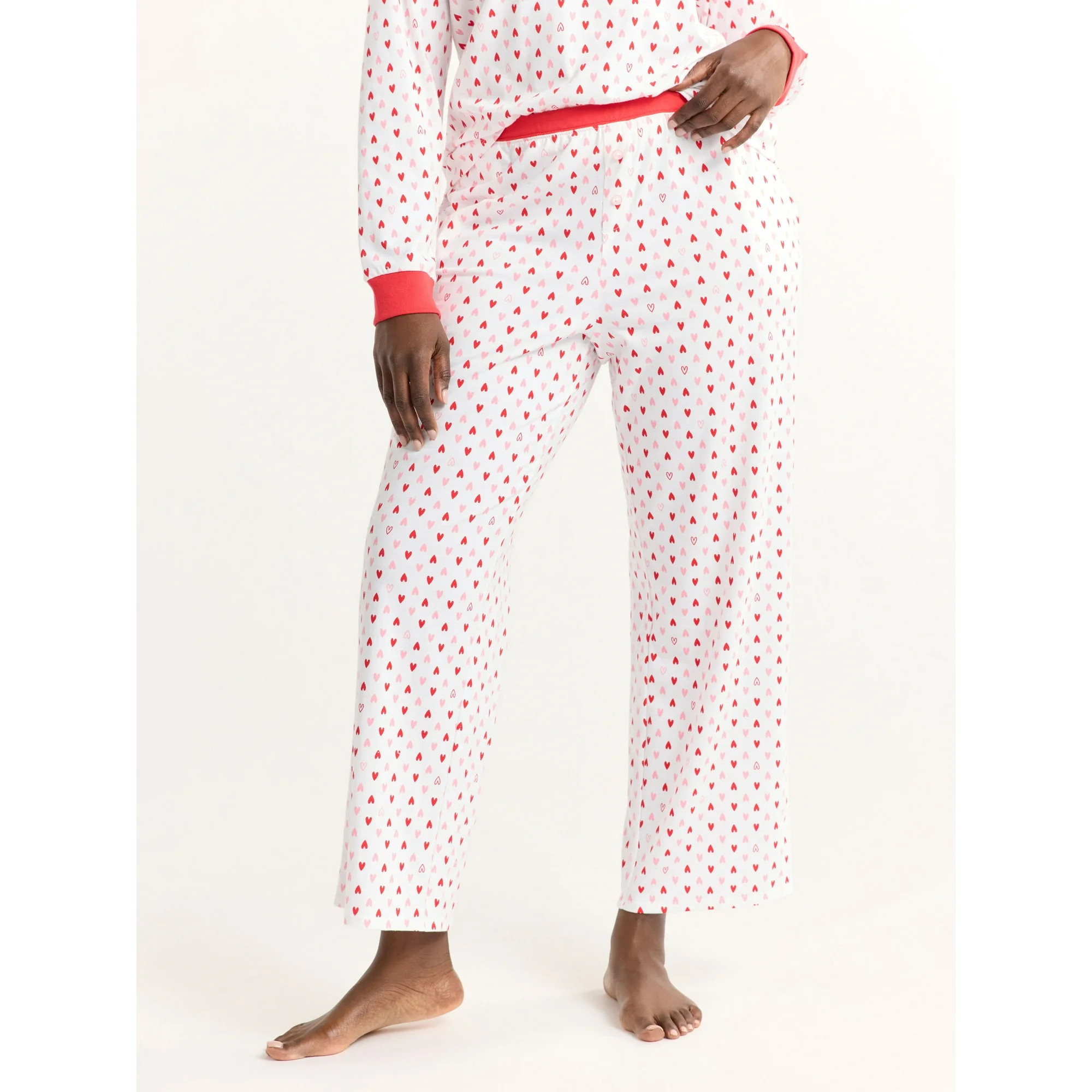 Joyspun Women's and Women’s Plus Jersey Knit Sleep Pants, Sizes S to 3X - Walmart.com | Walmart (US)