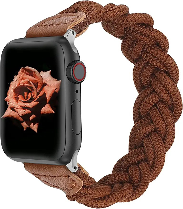 Wearlizer Compatible with Apple Watch Bands 38mm 40mm 41mm 42mm 44mm 45mm Slim Elastic Braided Wo... | Amazon (US)