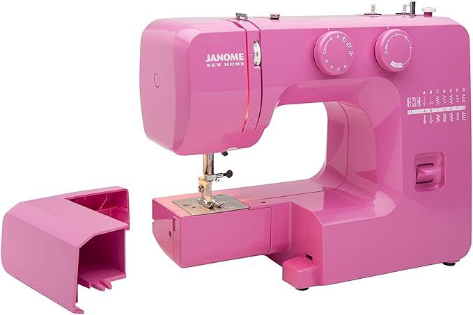 Janome Pink Sorbet Easy-to-Use Sewing Machine with Interior Metal Frame, Bobbin Diagram, Tutorial... | Amazon (US)