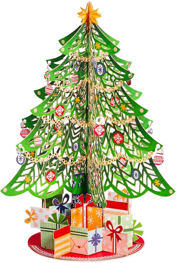 Paper Love Christmas Card, 3D Pop Up Christmas Tree Card with Detachable Keepsake, Handcrafted De... | Amazon (US)