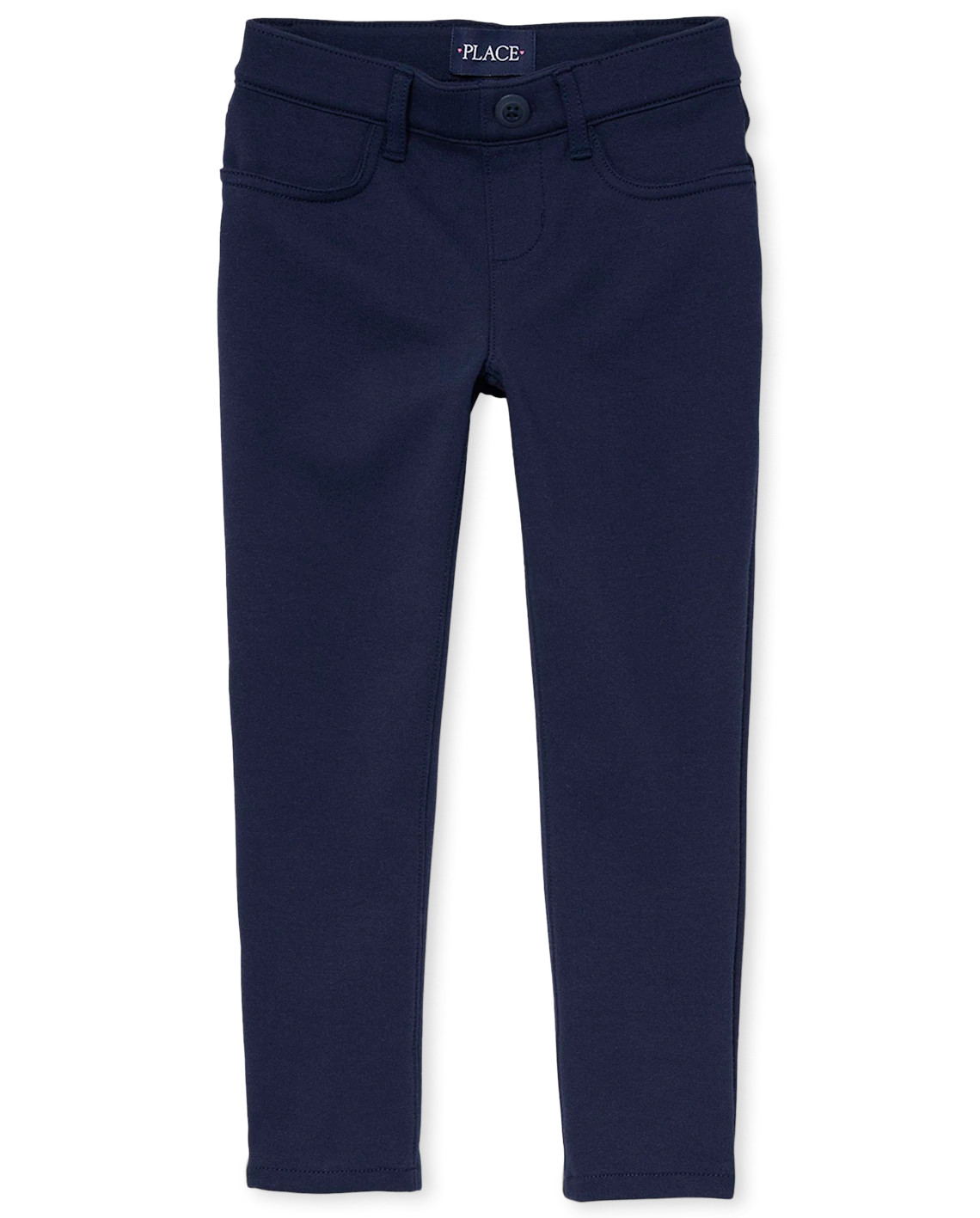 Girls Uniform Ponte Knit Pull On Jeggings - blue | The Children's Place
