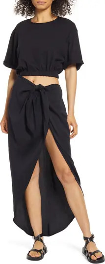 Free People Rae Waist Cutout Asymmetric Dress | Nordstrom | Nordstrom