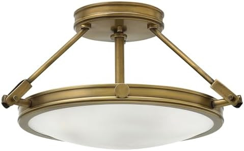 Hinkley Collier Medium Three-Light Semi-Flush Mount, Decorative Cast Knobs, Hinges, and Stems, Mi... | Amazon (US)