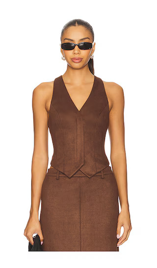 Bailey Faux Suede Vest in Brown | Revolve Clothing (Global)