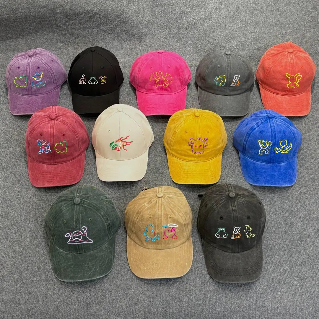 Custom Poke Characters Embroidered Cap, Personalization Anime Sun Hat, Poke Lover, Gift for Frien... | Etsy (US)