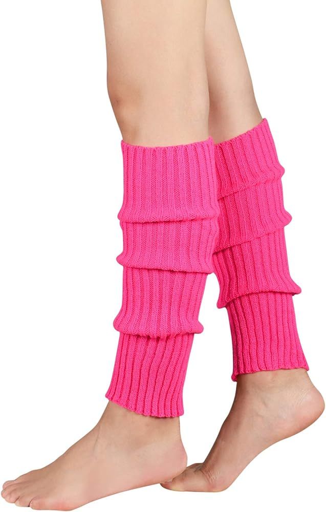 Zando Womens Fashion Leg Warmers Adult Junior 80s Ribbed Knitted Long Socks for Party Sports Casu... | Amazon (US)