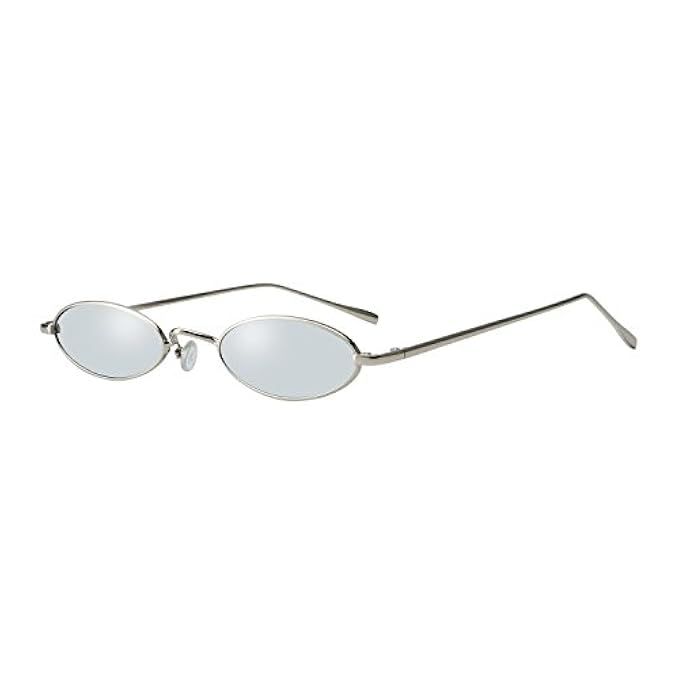 ROYAL GIRL Vintage Oval Sunglasses Small Metal Frames Designer Gothic Glasses | Amazon (US)
