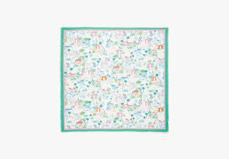 Coastal Vacation Square Scarf | Kate Spade Outlet