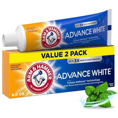 ARM & HAMMER Advance White Extreme Whitening Toothpaste - 6oz/2ct | Target