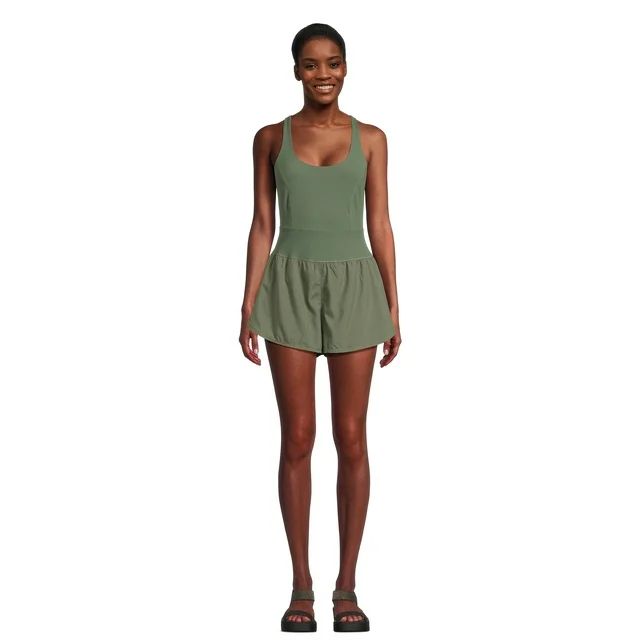 Avia Women's Performance Romper, 3” Inseam, Sizes XS-XXXL - Walmart.com | Walmart (US)