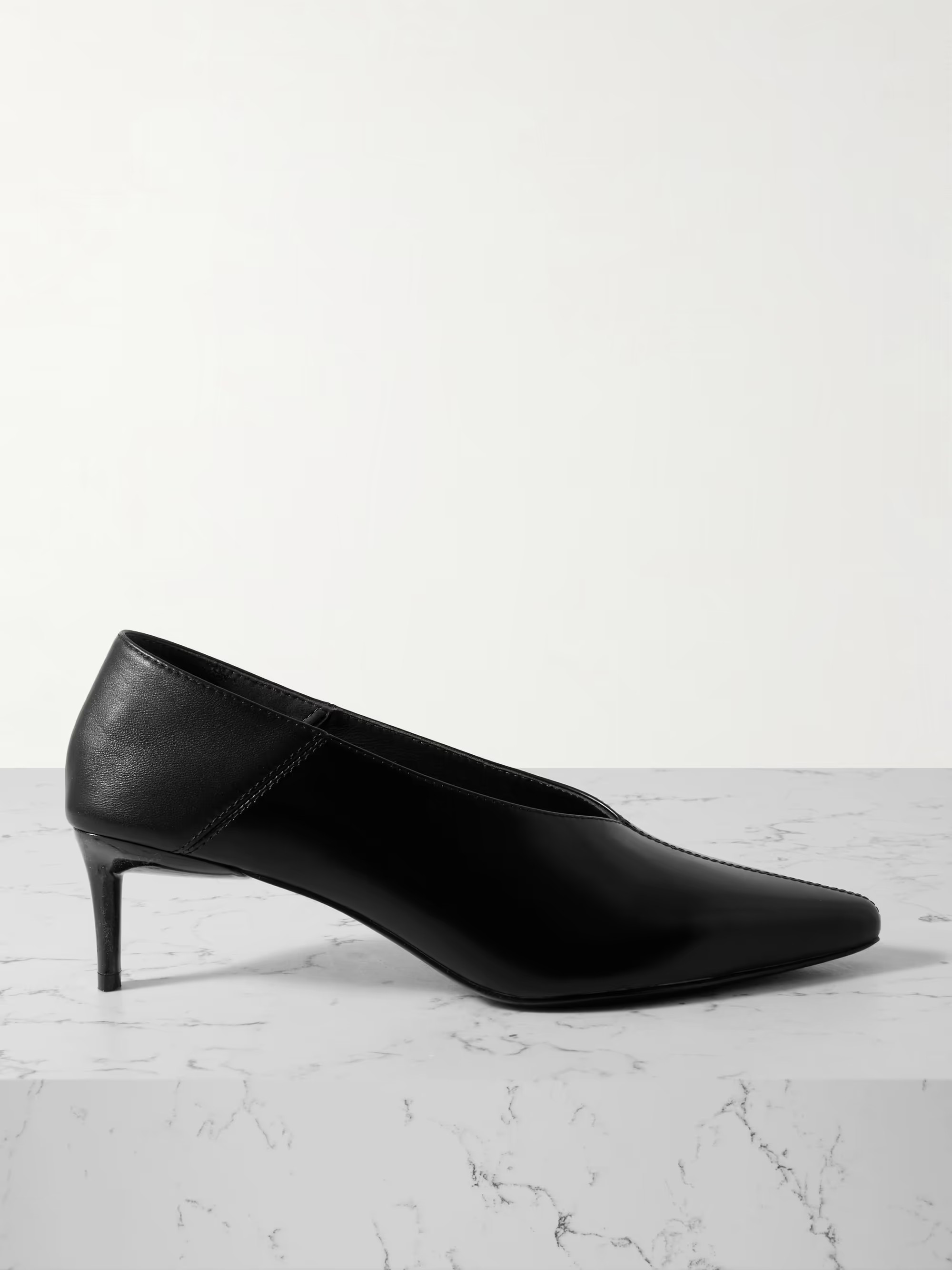 Collapsible-heel leather pumps | NET-A-PORTER (UK & EU)