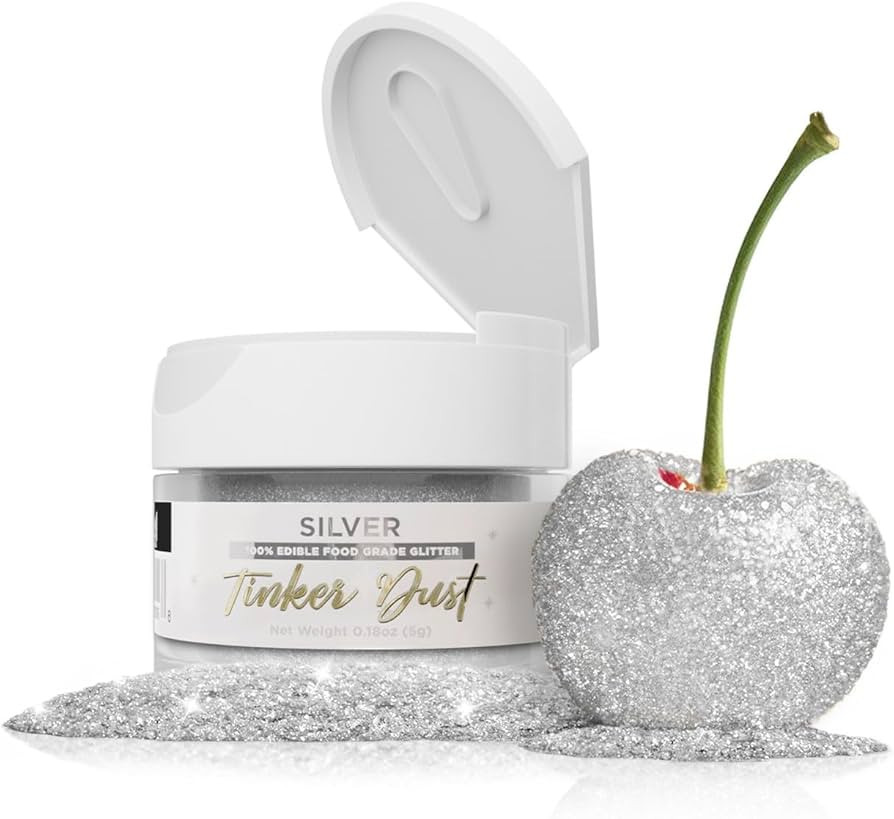 Bakell - Silver Tinker Dust (5g, 1x Jar) Edible Glitter for Food, Desserts, and Beverages! | Amazon (US)