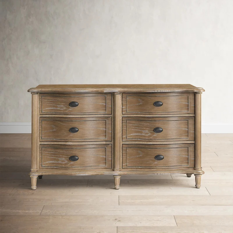 Watson 6 Drawer 64" W Solid Wood Double Dresser | Wayfair North America