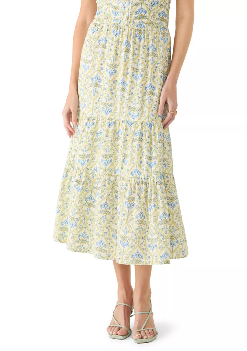 Women's Paisley Tiered Midi Skirt | Belk